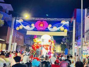 Đèn trang trí tết và đường hoa